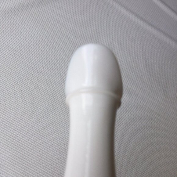 Milk Glass Bud Vase Narrow Pitcher Handle Rose Floral Flower 7" White Vintage - Picture 9 of 12